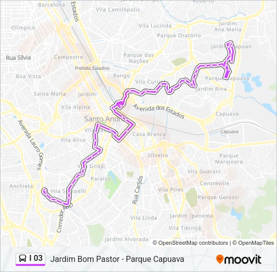 I 03 Bus Line Map