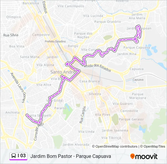 I 03 Bus Line Map