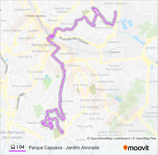 I 04 Bus Line Map