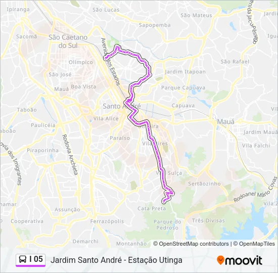 I 05 Bus Line Map