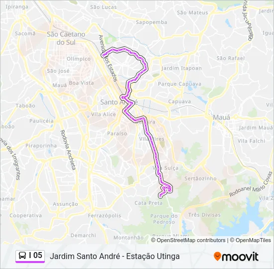 I 05 Bus Line Map