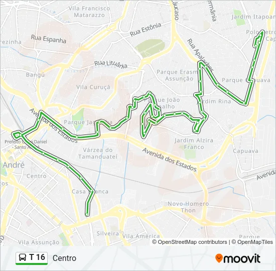 T 16  Line Map