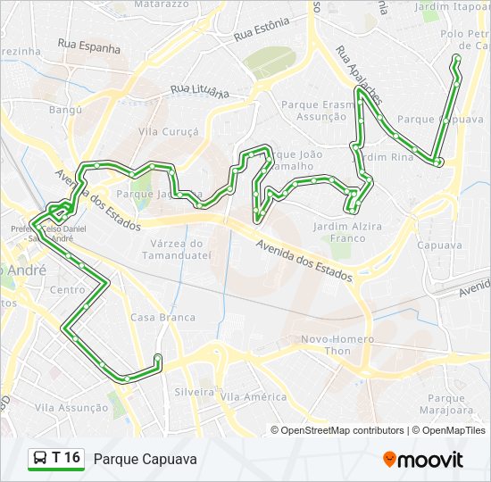 T 16  Line Map