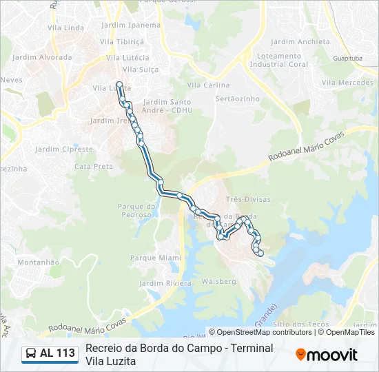 AL 113 Bus Line Map