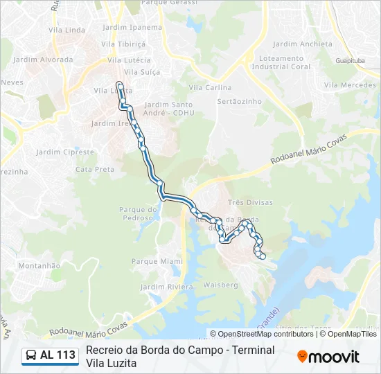 AL 113 Bus Line Map