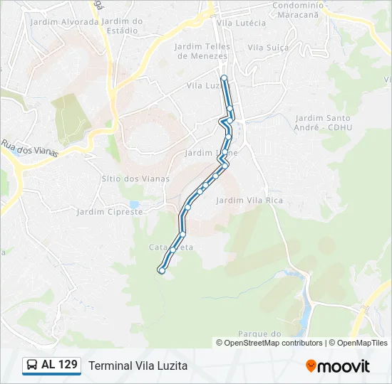 AL 129 Bus Line Map