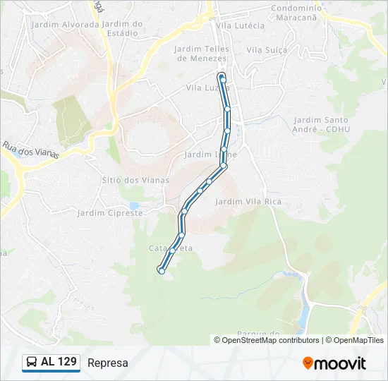 AL 129 Bus Line Map