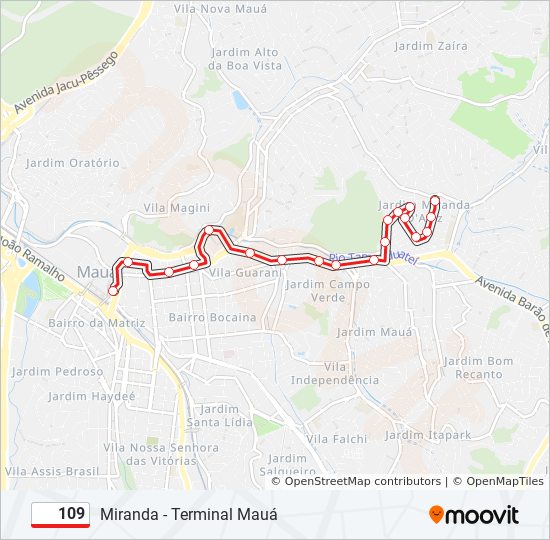 109 bus Line Map