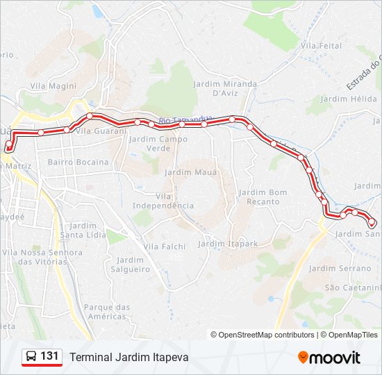 Mapa de 131 de autobús