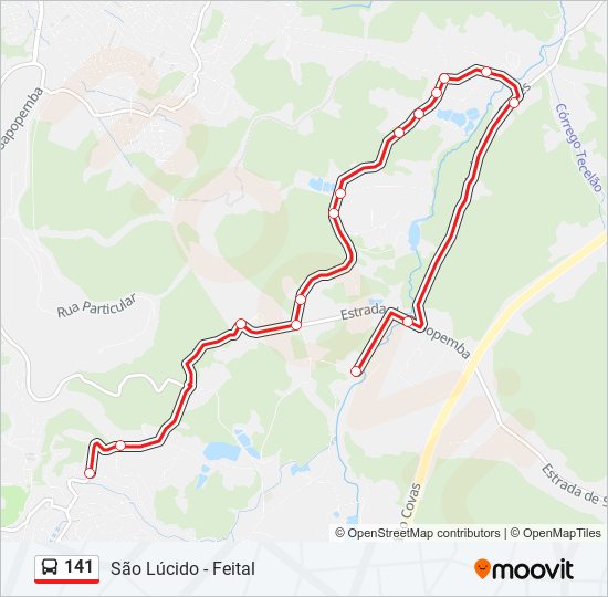 141 bus Line Map