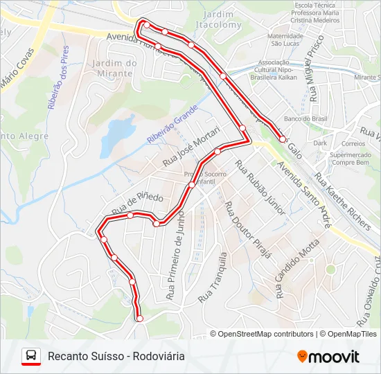 26 RECANTO SUISSO Bus Line Map