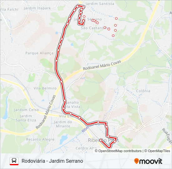 30 JARDIM SERRANO Bus Line Map