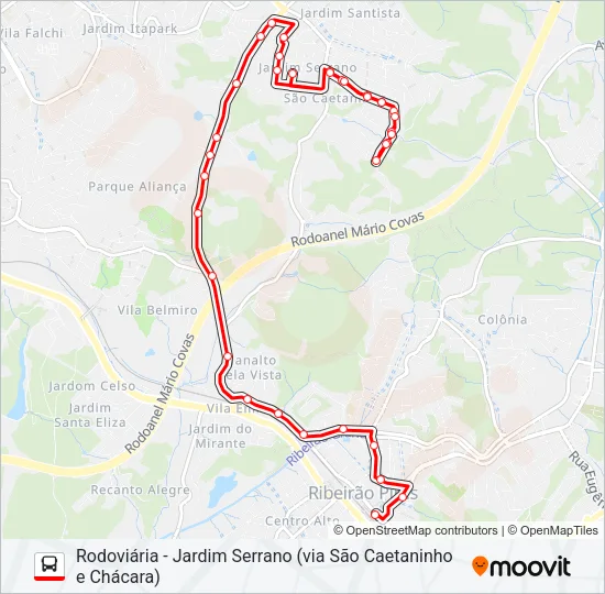30 JARDIM SERRANO Bus Line Map
