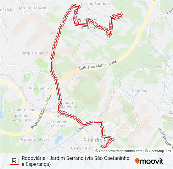 30 JARDIM SERRANO Bus Line Map