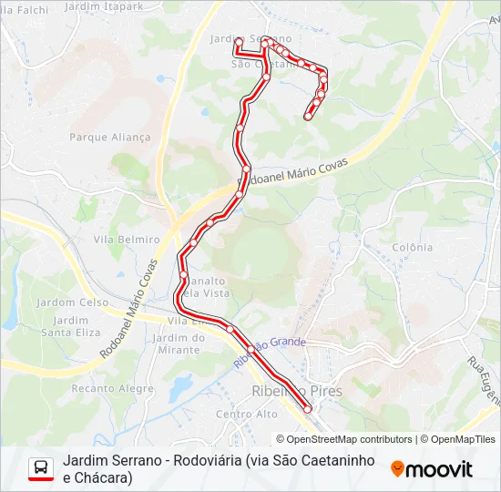 30 JARDIM SERRANO Bus Line Map