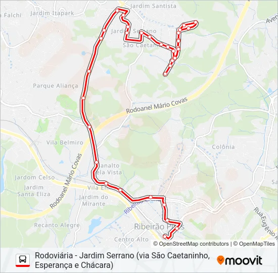 30 JARDIM SERRANO Bus Line Map