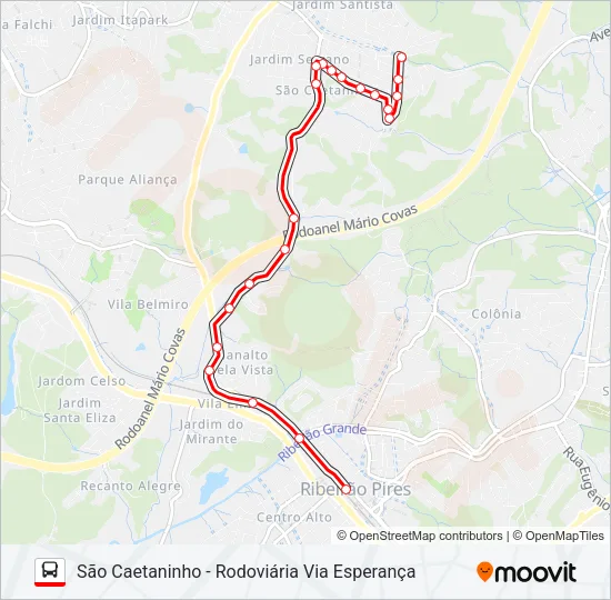 35 SÃO CAETANINHO Bus Line Map