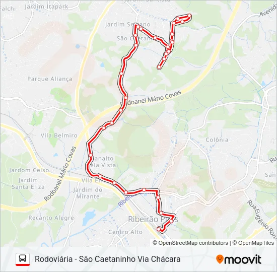 35 SÃO CAETANINHO Bus Line Map