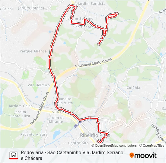 35 SÃO CAETANINHO Bus Line Map