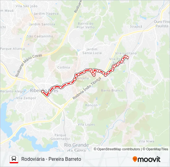 17 PEREIRA BARRETO Bus Line Map