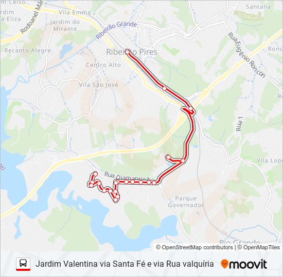 20 JARDIM VALENTINA bus Line Map