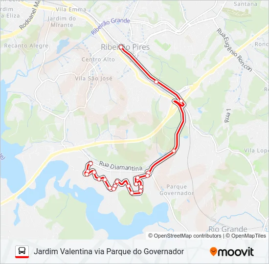 20 JARDIM VALENTINA Bus Line Map