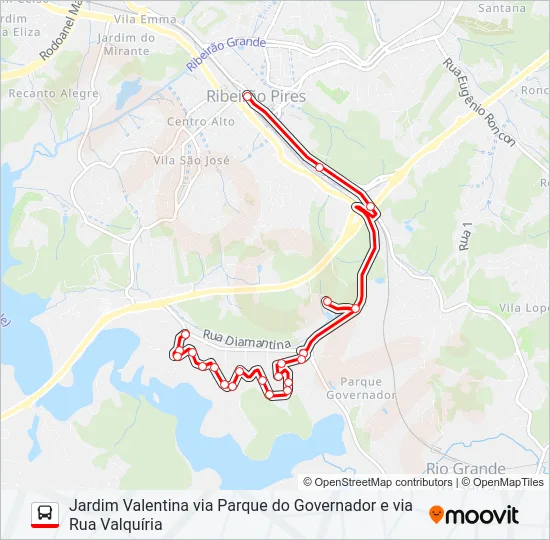 20 JARDIM VALENTINA Bus Line Map