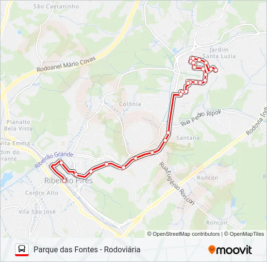 15 PARQUE DAS FONTES Bus Line Map