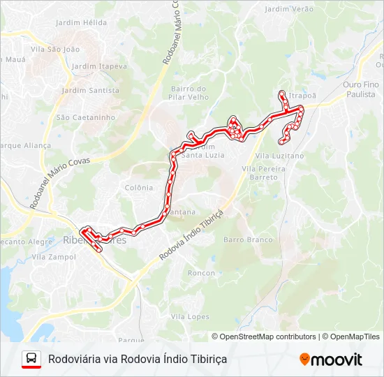 12 JARDIM DOS EUCALIPTOS Bus Line Map