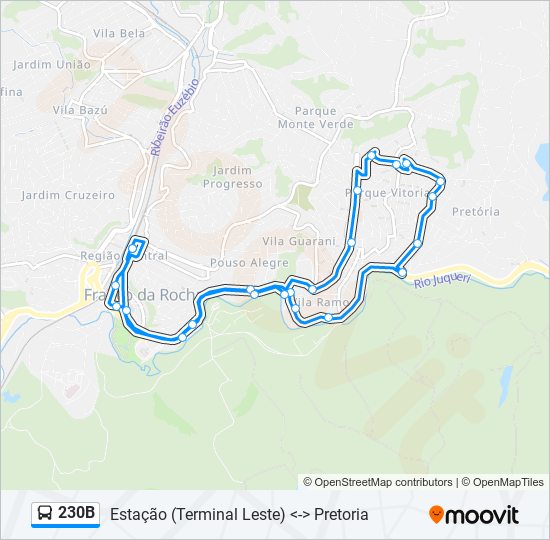 230B bus Line Map