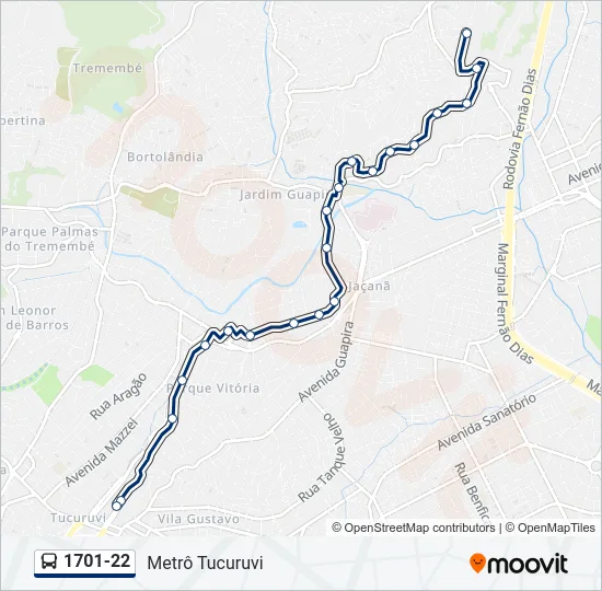 1701-22 Bus Line Map