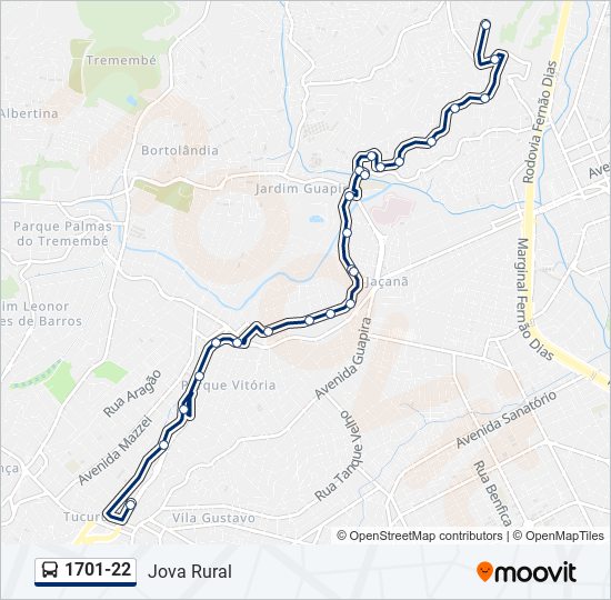 1701-22 bus Line Map