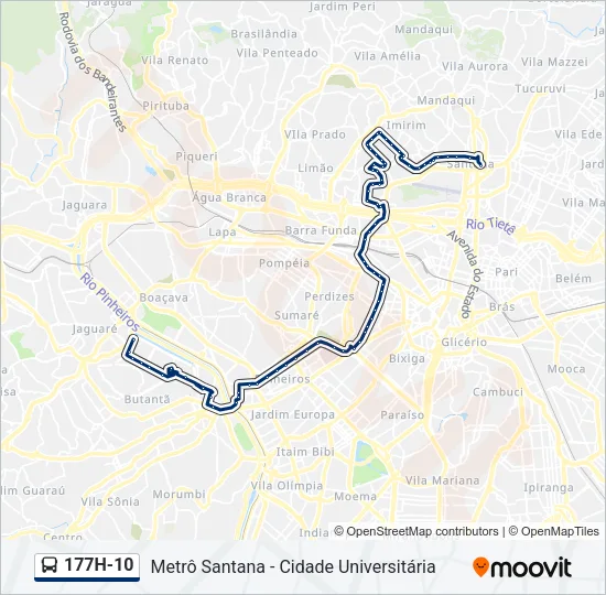 177H-10 Bus Line Map