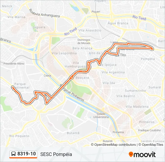 8319-10 Bus Line Map