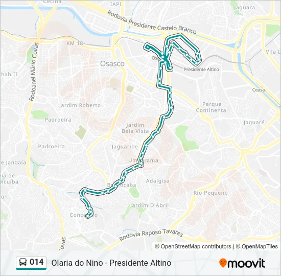 014 Bus Line Map