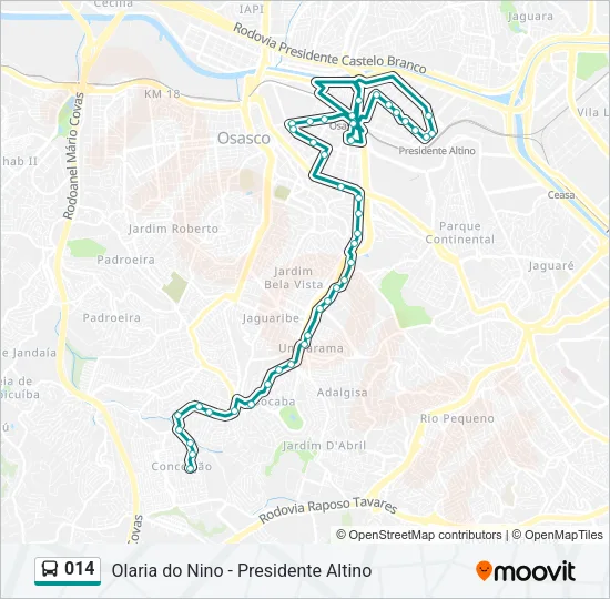 014 Bus Line Map