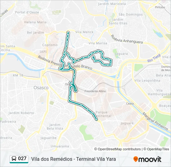 027 Bus Line Map