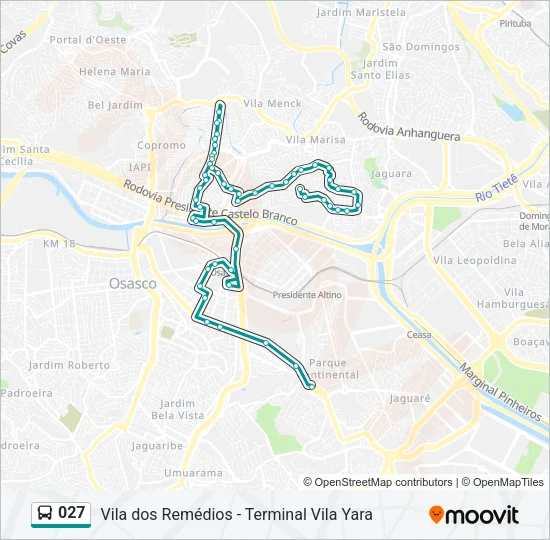 027 Bus Line Map