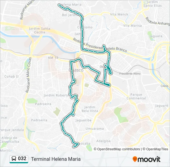 032 Bus Line Map