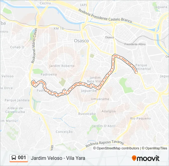 001 Bus Line Map