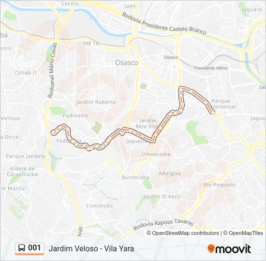 001 Bus Line Map