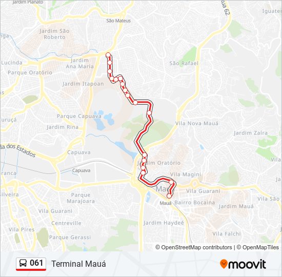 061 bus Line Map