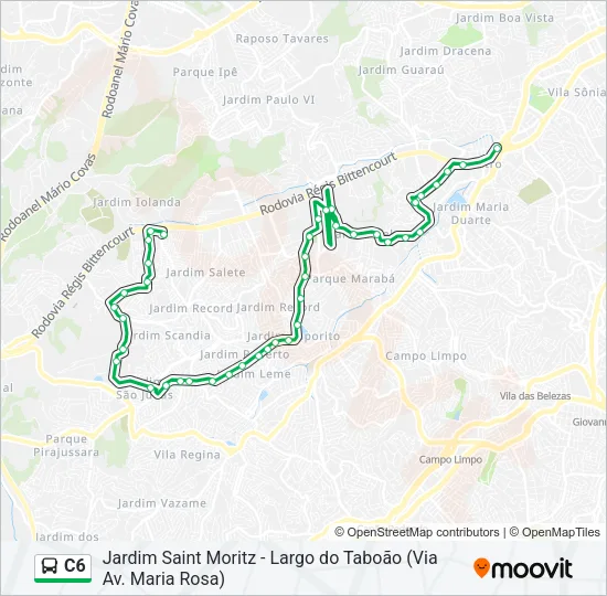 C6 Bus Line Map