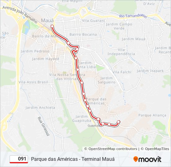 Rota da linha 9800: horários, paradas e mapas - Santa Terezinha/Unimed Via  Pq. Manchester (Atualizado)