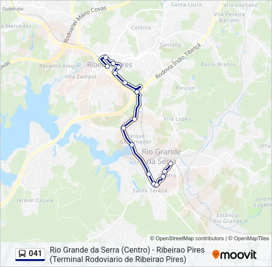 041 Bus Line Map