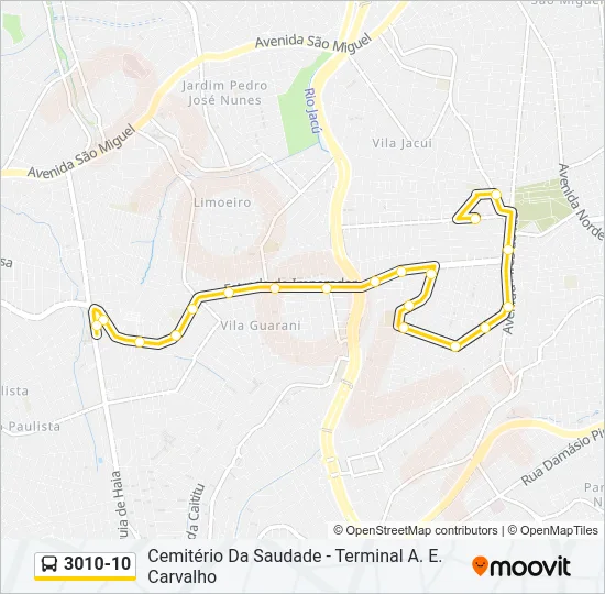 3010-10 Bus Line Map