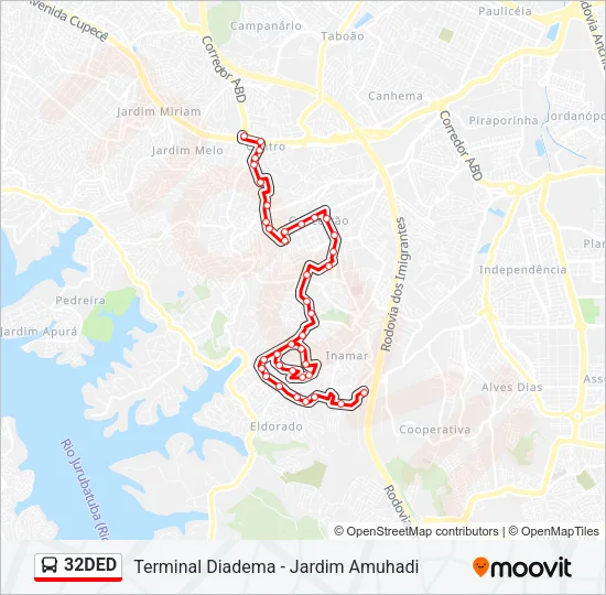 32DED Bus Line Map