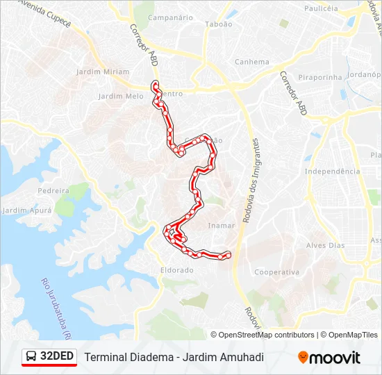 32DED Bus Line Map