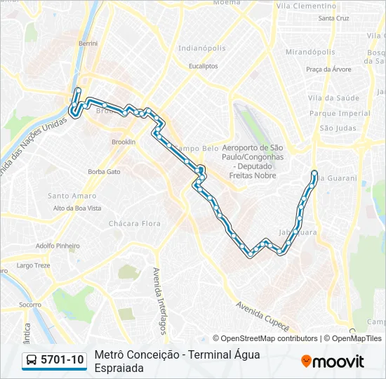 5701-10 Bus Line Map