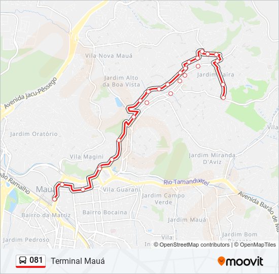 081 bus Line Map